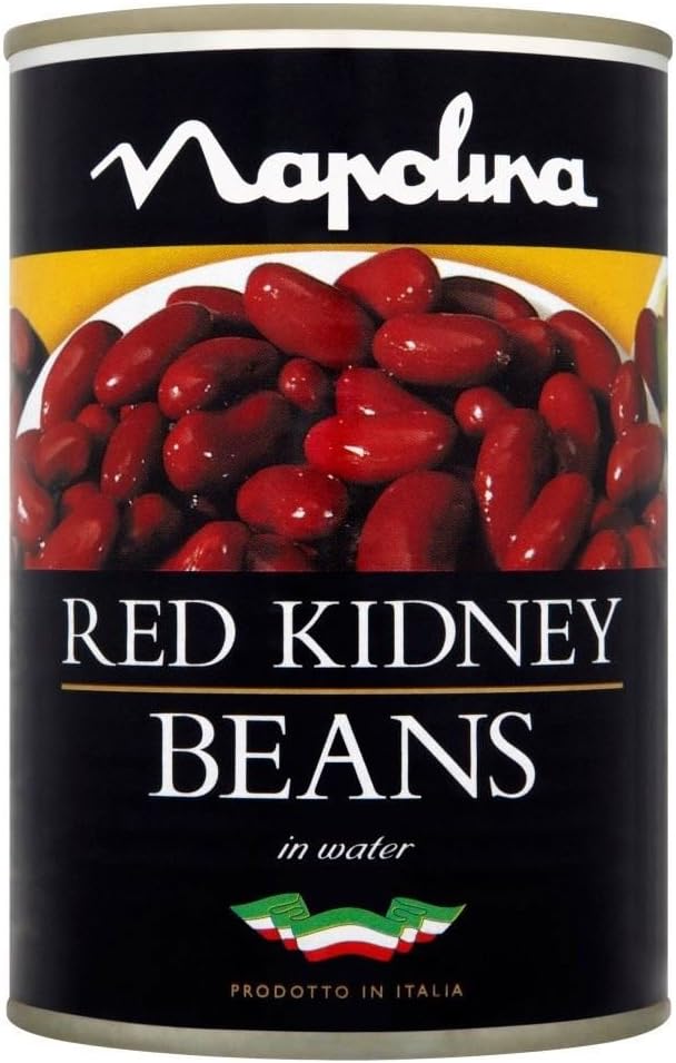 Napolina Red Kidney Beans in Salted Water with Added Sugar (400g) - Pack of 6