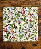 IHR Ideal Home Range Party Napkins Disposable 3-Ply Paper Lunch Napkin Pack, 6.5" x 6.5", Christmas Holly, 20-Count