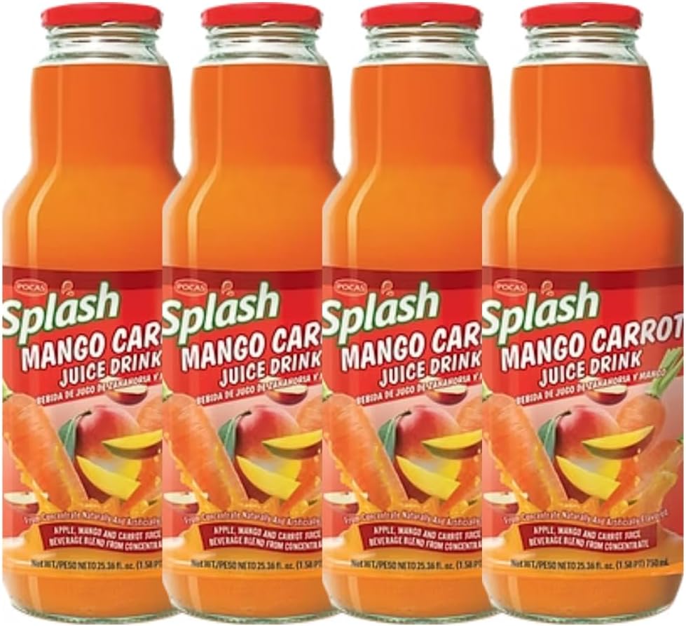 SPLASH Mango Carrot Juice Drink 750ml, 4 Pack