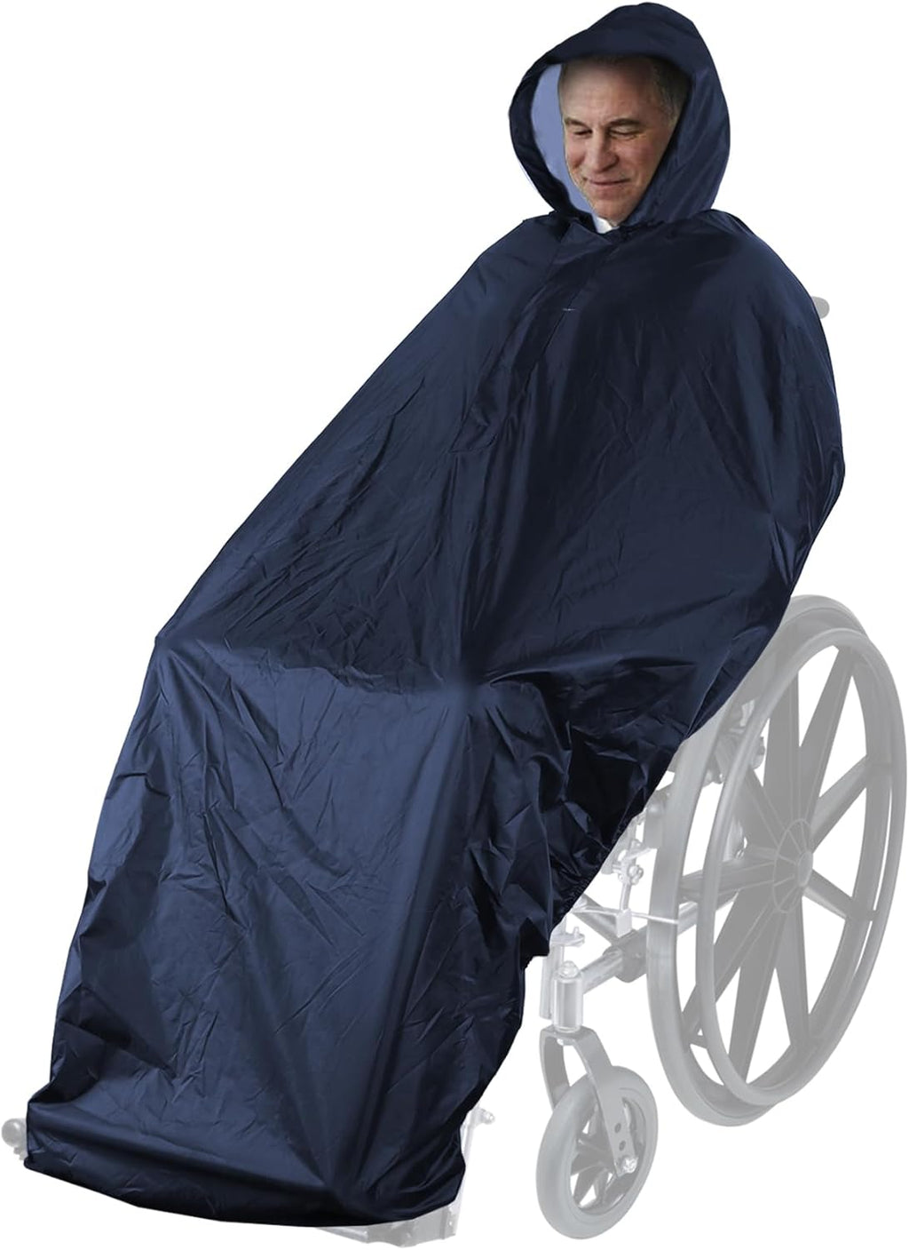 ANYOO Wheelchair Waterproof Poncho with Hood Reusable Cover Lightweight Poncho Cloak perfect for Adult