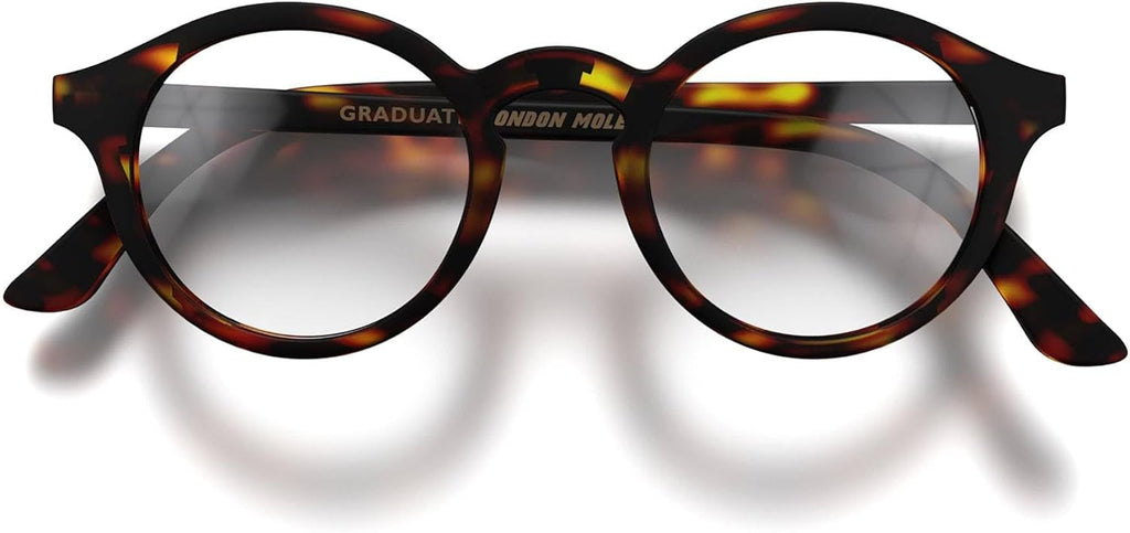 LONDON MOLE® Graduate reading glasses | Cool round panto shaped readers | Men’s Women’s Unisex | Spring hinges