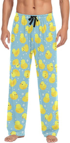 Men's Straight-Fit Pajama Pant Jersey Sleep Pjs Bottoms with Pocket Drawstring