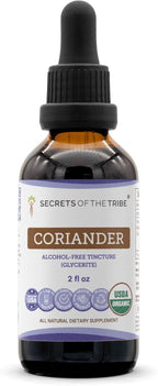 Secrets of the Tribe Coriander USDA Organic | Alcohol-Free Extract, High-Potency Herbal Drops | Made from 100% Certified Organic Coriander Dried Seed (2 oz)
