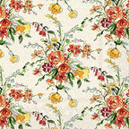 IHR Ideal Home Range Cocktail Napkins Disposable 3-Ply Paper Party Napkin Pack, 5" x 5", Fall Floral Pattern, 20-Count