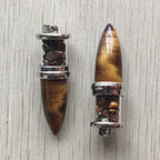 Natural Tiger's Eye Wishing Bottle Tapered Aura Pendulum Pendant for Women and Men 6 Pieces/Wholesale