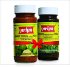 Priya Pickle Combo Pack - Mango Thokku & Gongura (2 x 300 gm)