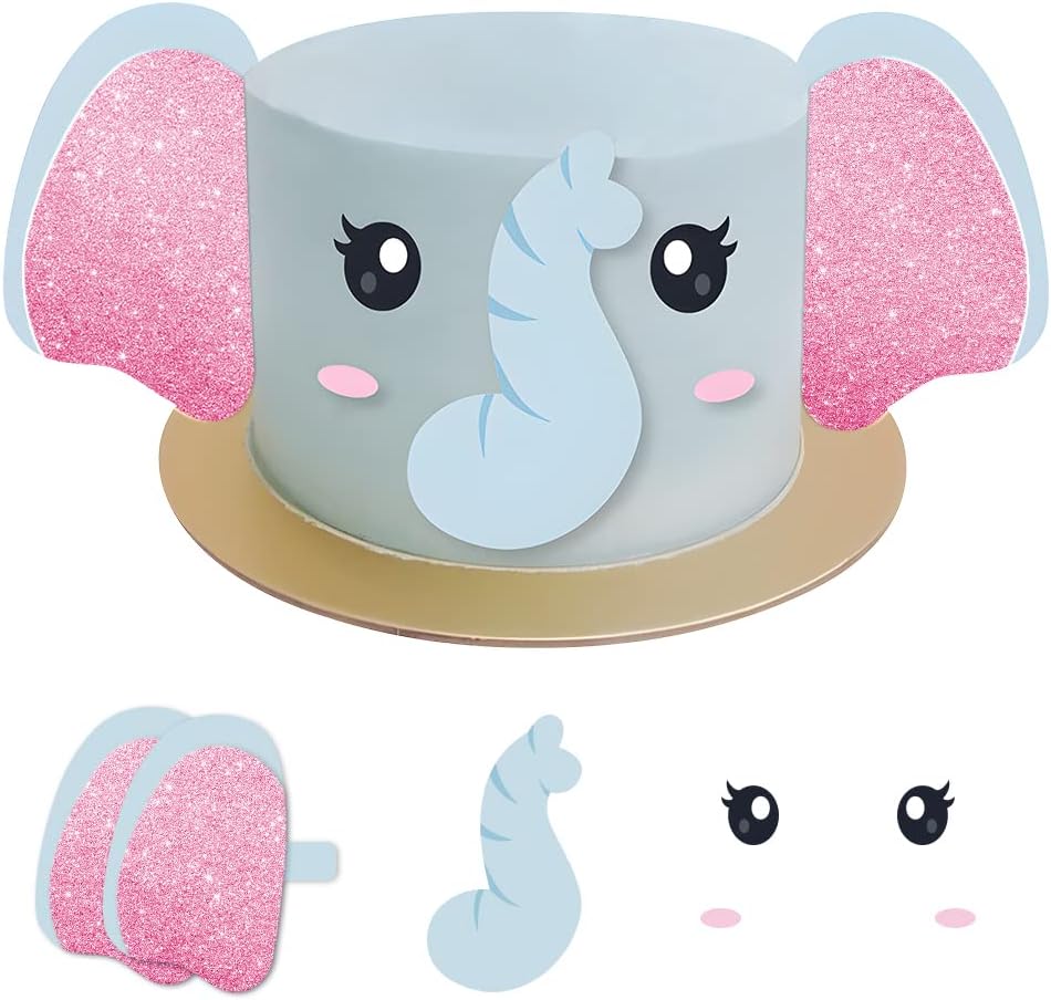 Adorn Your Cake with Our Cute Elephant Cake Topper-Elephant Cake Decoration Birthday Cake Topper