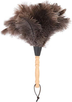 Ostrich Duster,Anti Static Reusable Wooden Handle Ostrich Duster Dust Removal Cleaning Tool for Home Office Car