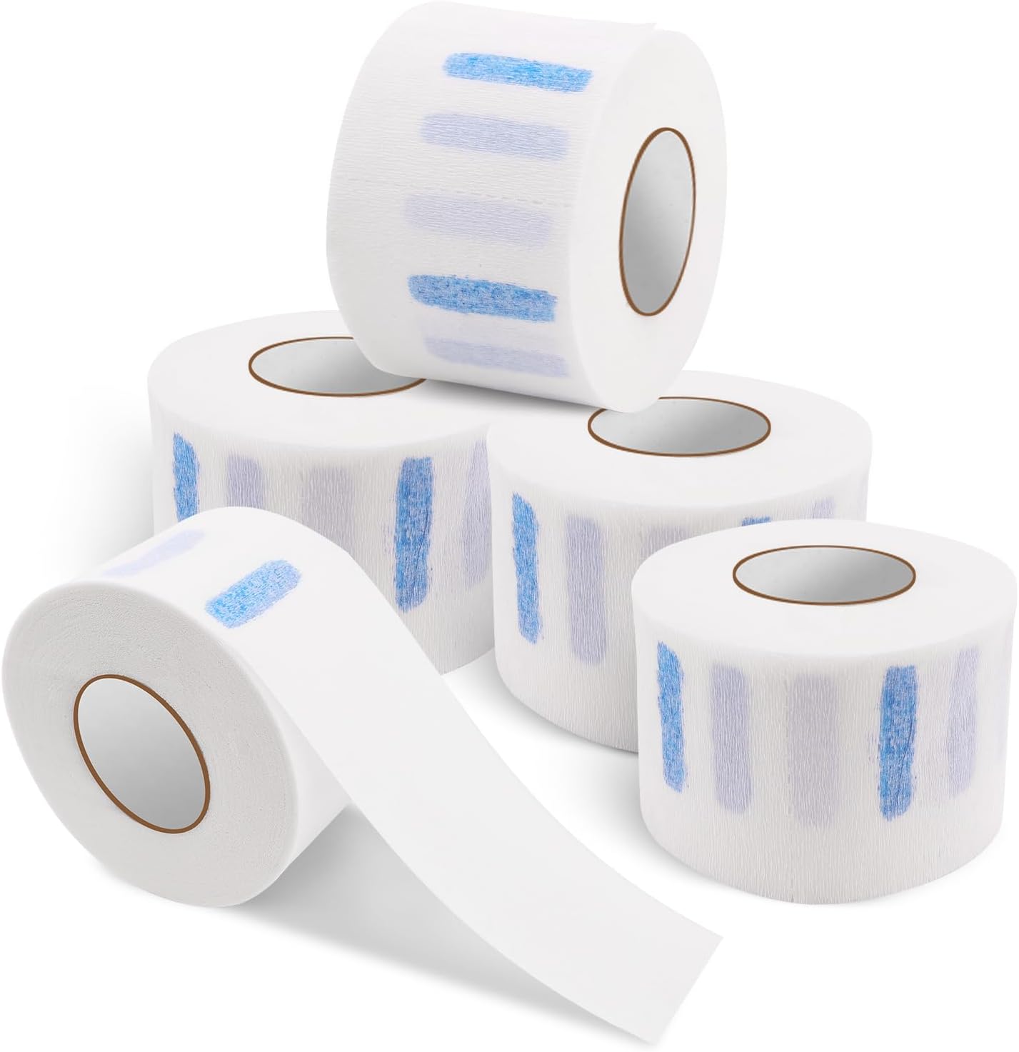 NICEMOVIC 5 Rolls Disposable Barber Paper Neck Strips Barber Accessories, Professional Barber Supplies Stretchy Paper Neck Strips for Salon Haircut Styling