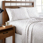Brielle Home Printed 100% Cotton Percale Sheet Set, Anchors Navy, King