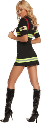 Hotspot Fire Fighter Woman Captain Chief Costume Halloween Outfit