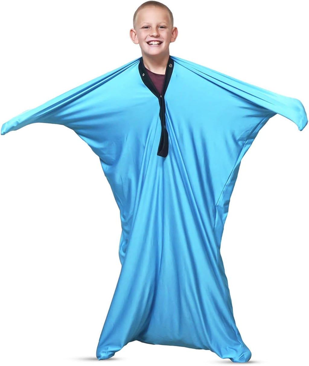 Sensory Body Sock for Kids – Blue Compression Sack for Focus, Calm, Movement & Play – Stretchy Suit for Autism & ADHD
