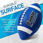 Franklin Sports Kids Junior Grip-Rite Youth Junior Size Rubber Footballs - Peewee Kids Durable Outdoor Footballs - Single & Bulk Packs Available