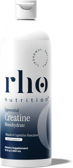 Rho Nutrition Liposomal Creatine Monohydrate - Ultra High Absorption Liquid Creatine Supplement – Promotes Lean Muscle Mass & Recovery, Supports Brain Function & Enhances Cellular Energy Production