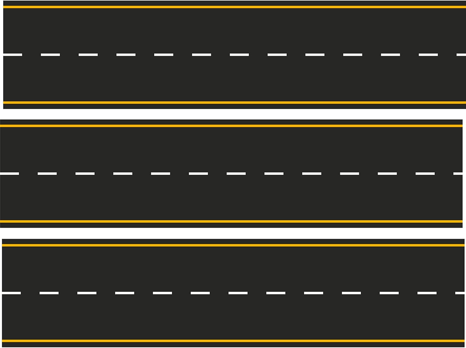 Yellow and White road roadway Edible Cake Topper