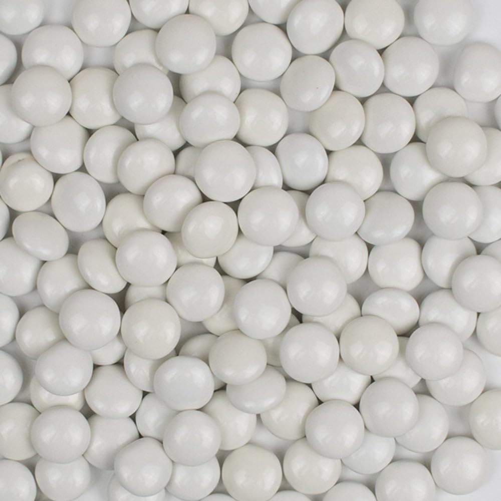 3,744ct White Bulk Chocolate Coated Gems - Candy Shell Treats For Parties, Gifting, Baking, Dessert Toppings, Candy Buffets And Everyday Snacking (7.5lb)