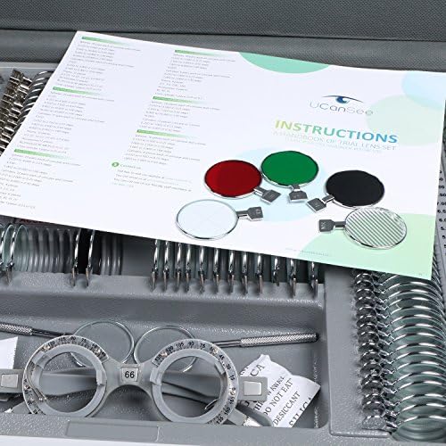266 pcs Optical Trial Lens Set Kit Metal Rim Aluminum Case