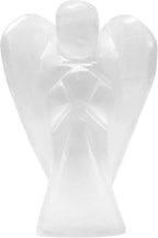 2 Inch Selenite Guardian Angel Figurine Hand-Carved Natural Stone, Excellent for Clearing Out Negative Energy and Recharging Your Other Crystals