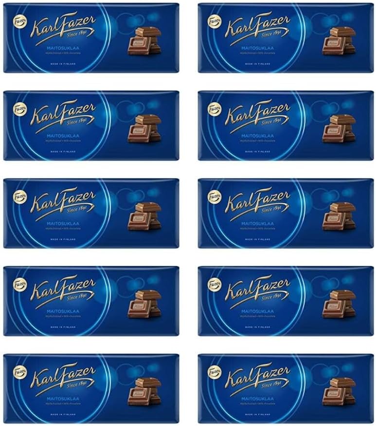Fazer Karl Fazer Milk Chocolate 10 bars of 200g
