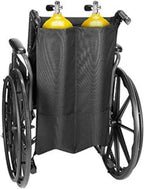 OVARIA Dual Oxygen Tank Holder for Wheelchair, Oxygen Cylinder Walker Carrier Portable Oxygen Tank Bag D and E Cylinders Bottle for Medical, Home and Hospital