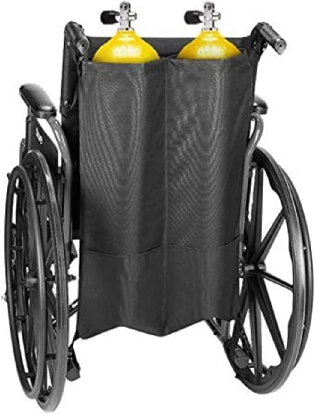 OVARIA Dual Oxygen Tank Holder for Wheelchair, Oxygen Cylinder Walker Carrier Portable Oxygen Tank Bag D and E Cylinders Bottle for Medical, Home and Hospital