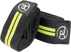 Fitness Mad Unisex's Weight Lifting Support Knee Wraps, Green/Black, 167 cm Long