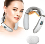 Neck Massager with Heat, Neck Massager for Pain Relief Deep Tissue, Multiple Mode Adjustment, Portable and Suitable for Travel and Home-White