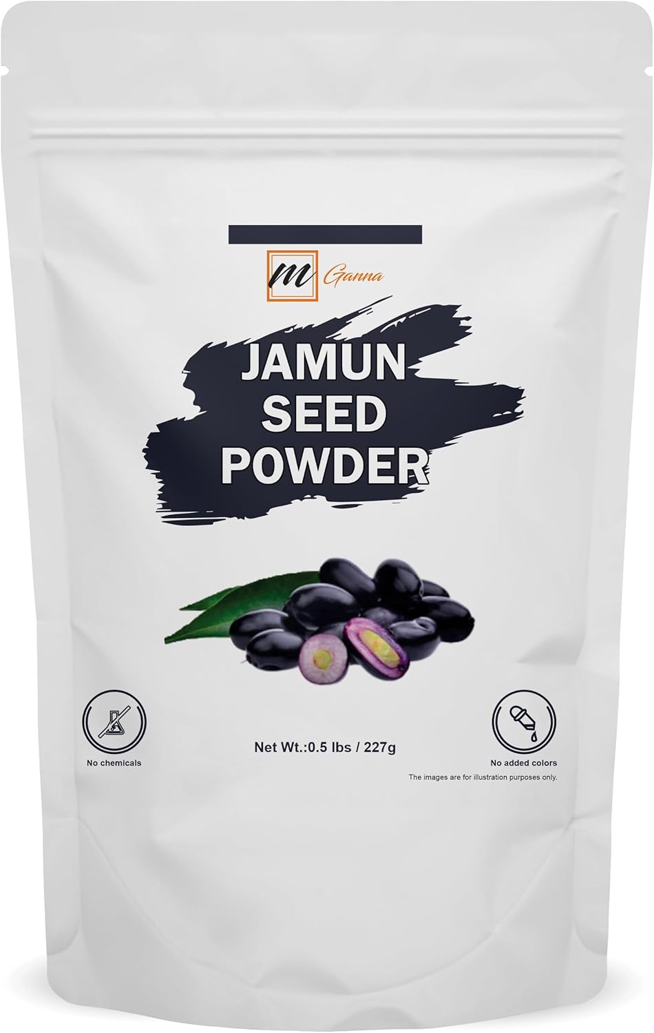 100% Natural Jamun Seed/Eugenia Jambolana Powder for Skin and Health Care 0.5 LBS / 227 GMS