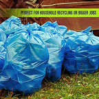 Aluf Plastics H-RBL65 65 Gallon Blue Trash Bags - (Pack of 50) - 2.0 MIL (Equivalent) - Garbage or Recycling Bags 50" x 68" - Large Plastic Can Liners - for Industrial, Home, Contractor, Recycling