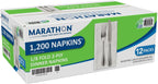 Marathon 1/8 Fold 2-Ply White Dinner Napkin, 12 pks., 100 napkins/pk.