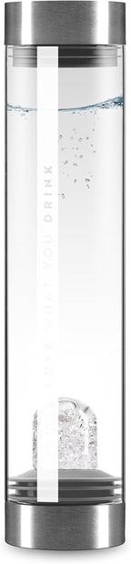VitaJuwel Sana Premium DIAMONDS | Crystal Water Carafe with Genuine Diamond Slivers (4ct.) & Clear Quartz - Invigorating, Energizing & Exhilarating