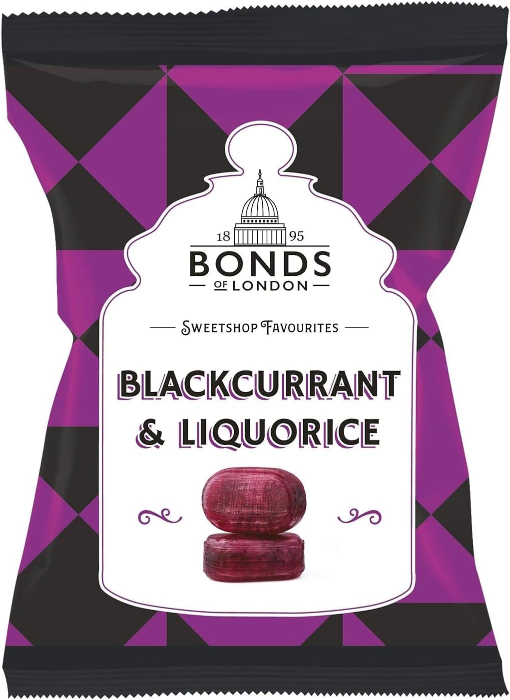 Bonds of London Blackcurrant & Liquorice Bags 120g (Pack of 3)
