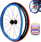 24Inch Wheelchair Push Rim Covers 1 Pair Non-Slip Wear-Resistant Hand Push Non-Slip Hand Push Cover Improve Grip and Traction, Easy to Take of and Clean,4,22 Inch