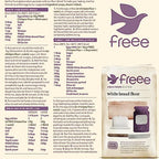 freee Gluten Free White Bread Flour 2.2 lb (1 kg) | Premium GF Flour Blend for Baking Breads, Sourdoughs, Rolls & Buns | Xanthan Gum | Vegan, Kosher, Halal Certified | Imported from UK