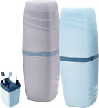 2 PCS Travel Toothbrush Case, Portable Multifunctional Toothbrush Holder, Toothbrushes Toothpaste Separate Storage Wash Cup for Business Trip, Camping