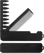 Folding Hair Comb for Men, Fine Tooth & Wide Tooth Comb, Double-Sided Pocket Comb for Hair, Portable Folding Pocket Combs for Men for Travel Grooming Beards and Mustaches