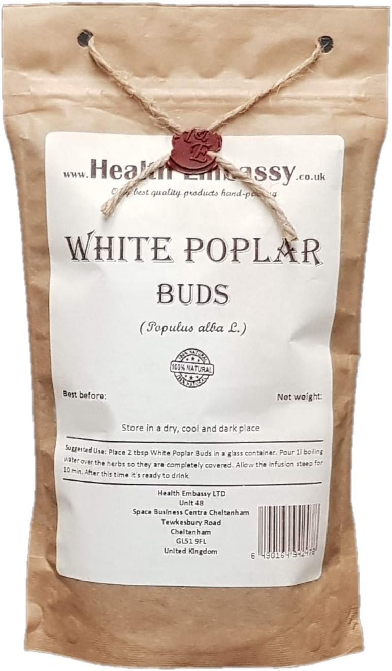 Health-Embassy White Poplar Buds | Populus Alba L | Herbal Tea (50g)