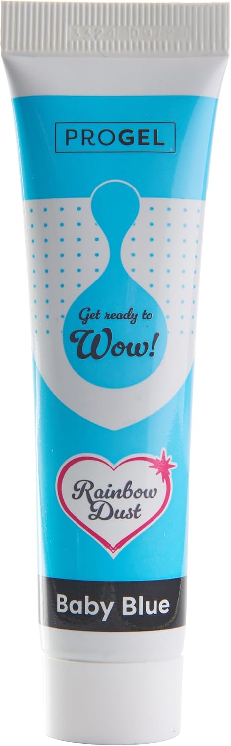 Rainbow Dust ProGel® Concentrated Food Colour, Baby Blue Colouring Gel For Baking and Cake Decorating, 25g Tube