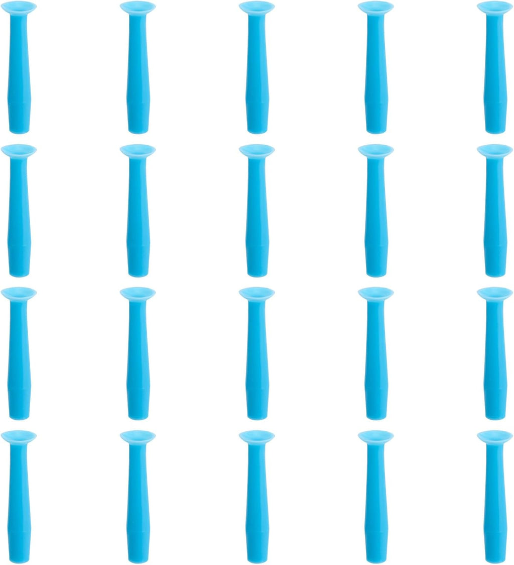 20pcs Hard Contact Lens Inserter Tools, Silicone Eye Contact Lens Plunger Suction Cup Remover & Applicator Tools for for RGP and Scleral Lenses (Blue)