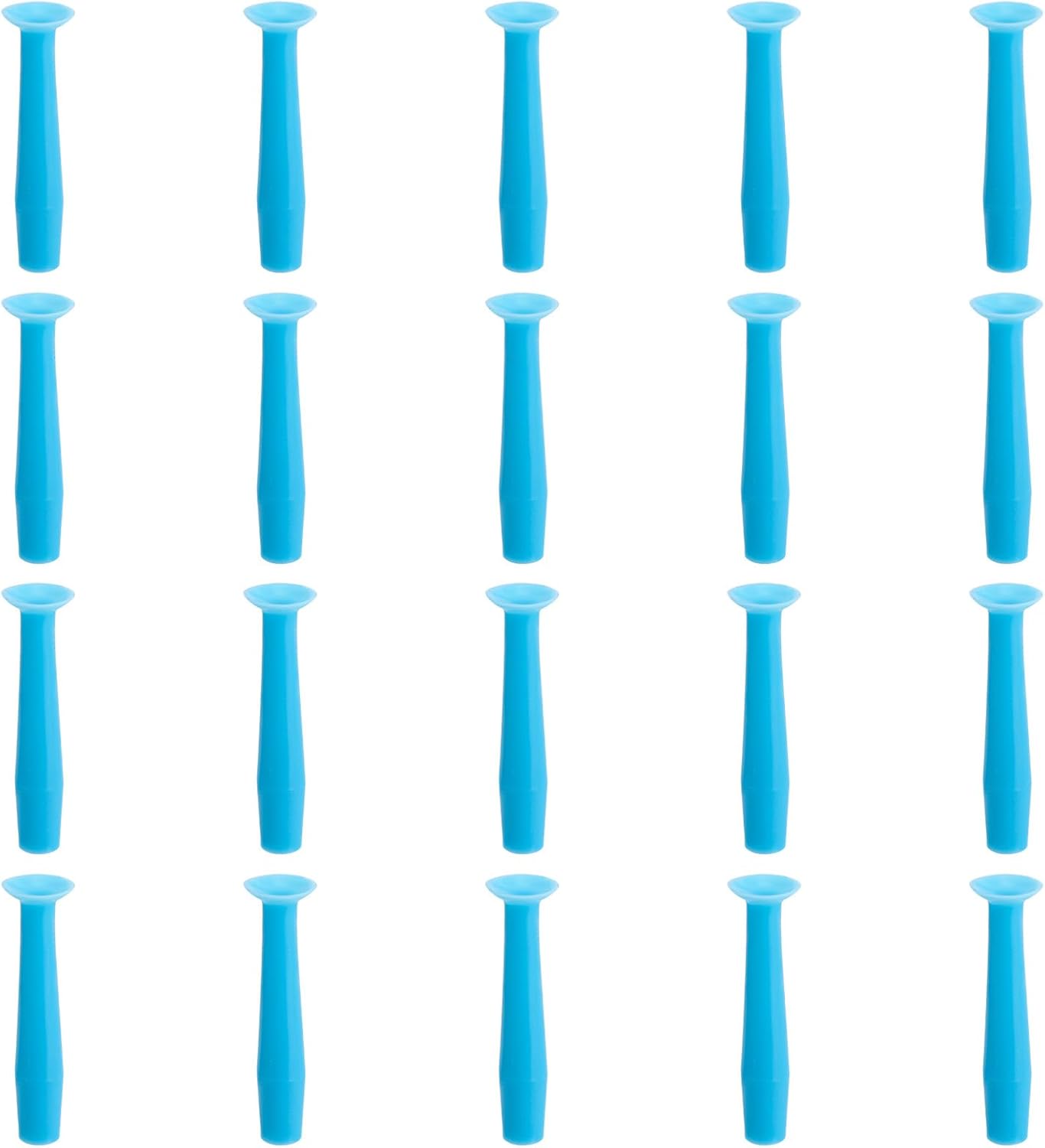 20pcs Hard Contact Lens Inserter Tools, Silicone Eye Contact Lens Plunger Suction Cup Remover & Applicator Tools for for RGP and Scleral Lenses (Blue)