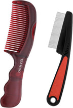Patented Anti Dandruff Comb & Stainless Steel Fine Tooth Comb Kit, Dandruff Remover, Scalp Sweep Detoxing, Massage Dandruff Removal Brush for Scalp Build Up