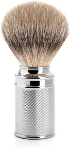 MÜHLE Traditional Silvertip Badger Shaving Brush | Chrome Plated Stainless Steel Handle | Luxury Shave Accessory for Men