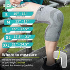 Vital Salveo Warm Knee Sleeve for Thermal Pain Relief, Stay Warm Knee Braces for Circulation, Swelling, and Arthritis, 24/7 Recovery Support for Cold Weather, Office, Daily Wear, Breathable Knee Support for Women and Men(1 PC)/