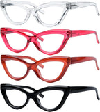 Eyekepper 4-Pack Cat-eye Style Reading Glasses for Women Chic Readers