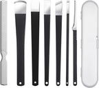 7 Pcs Professional Pedicure Tools for Feet, Stainless Steel Ingrown Toenail Removal Blade Kit with File, Toe Nail Knife Set for Men Women,Corn and Rasp Callus Remover Foot Scraper for Dead Skin