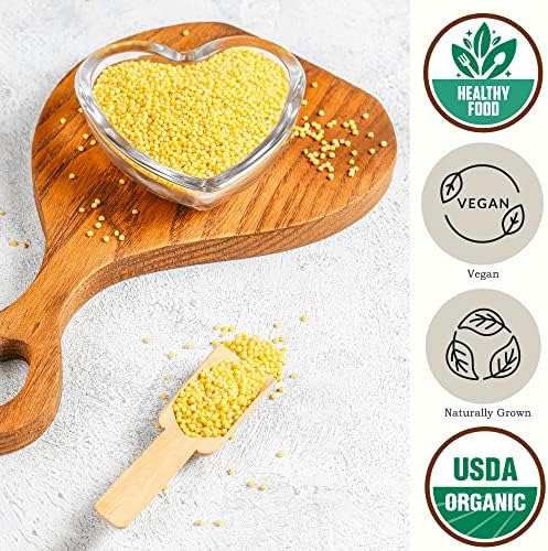 Be Still Farms Organic Hulled Millet Grain (5.8lb) - Whole Millet Seeds Bulk - High in Fiber | USA Grown | USDA Certified | Vegan | Non-GMO