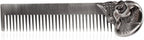 Beard Comb Beard Mustache Pocket Comb Hair Comb for Men Zinc Alloy Hair Brush Mustache and Beard Styling Tool for Home Salon (silver)