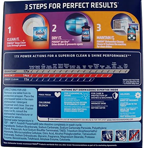 Finish All in 1 Powerball Fresh, 85ct, Individually Wrapped Dishwasher Detergent Tablets