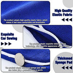 2 Pair Elbow Pads Volleyball Sport Breathable Protective Support Gel Pad Arm Compression Sleeves for Teen Girls Boys Basketball Football Skating(Black, Blue)