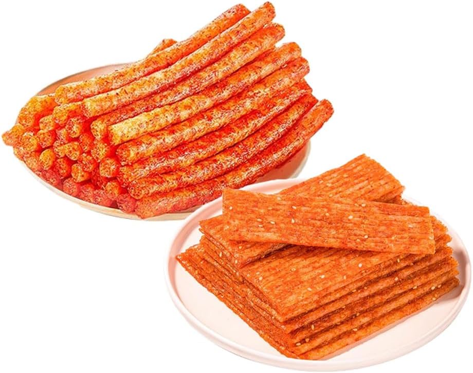 Phuumy 3.17oz Chinese Snacks Chilli Sticks And Slices Are Spicy Snacks Spicy And Flavourful,Chinese Snack Box 2 Bagged